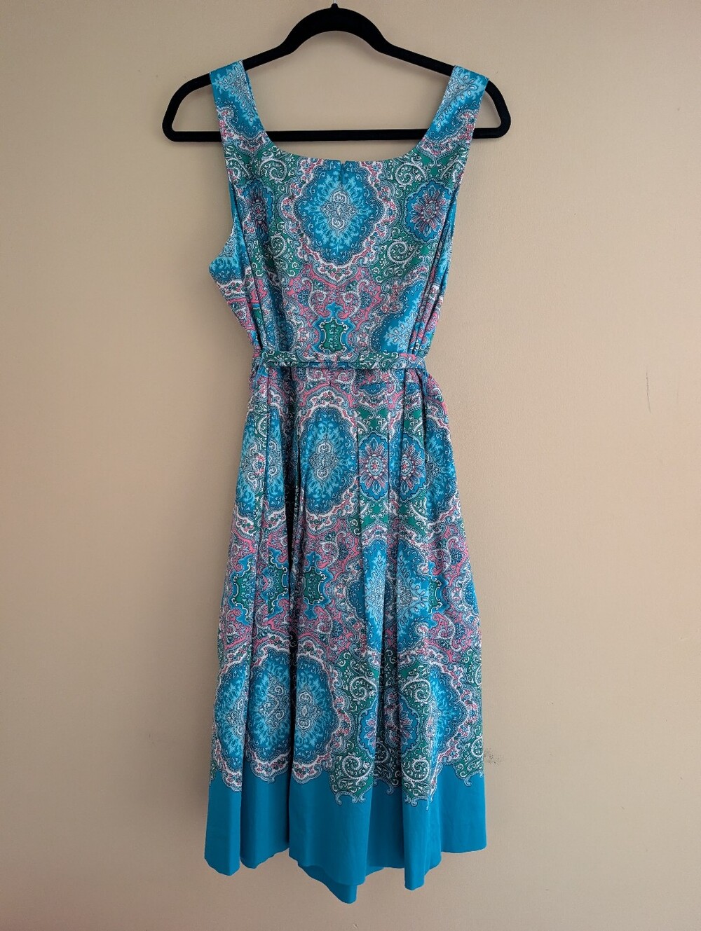 Talbot's Sleeveless Printed Fit & Flare Dress - Picture 10 of 10